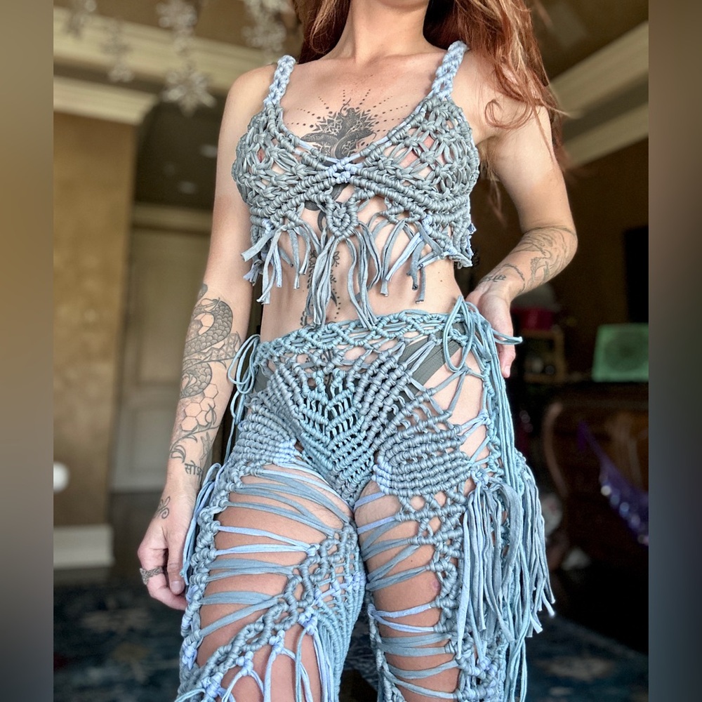 Original GoodVibeGoda Handmade Macramé Rope Pants - Picture 6 of 16
